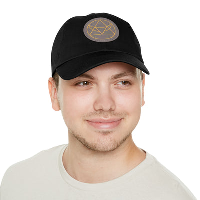 Arka Dad Hat with Leather Patch (Round)