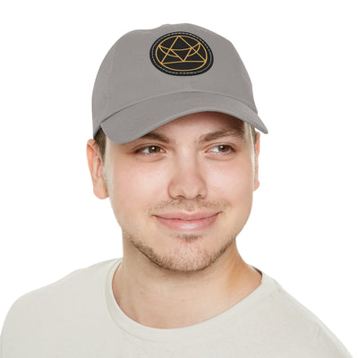 Arka Dad Hat with Leather Patch (Round)