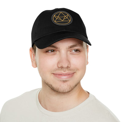 Arka Dad Hat with Leather Patch (Round)