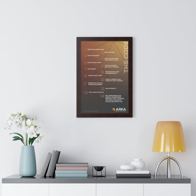 The Code Framed Vertical Poster